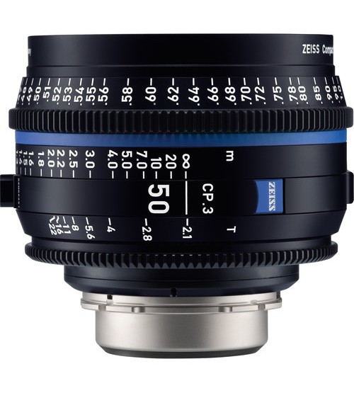 Carl Zeiss CP.3 50mm T2.1 Compact Prime Lens (Canon EF Mount, Meters)